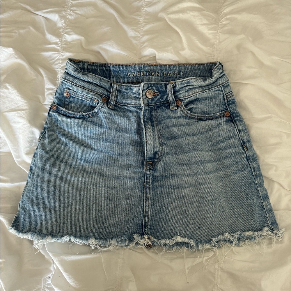 American Eagle Outfitters Light Blue Denim Mini Skirt